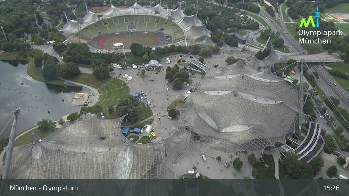 Archiv Foto Webcam München: Blick über den Olympiapark