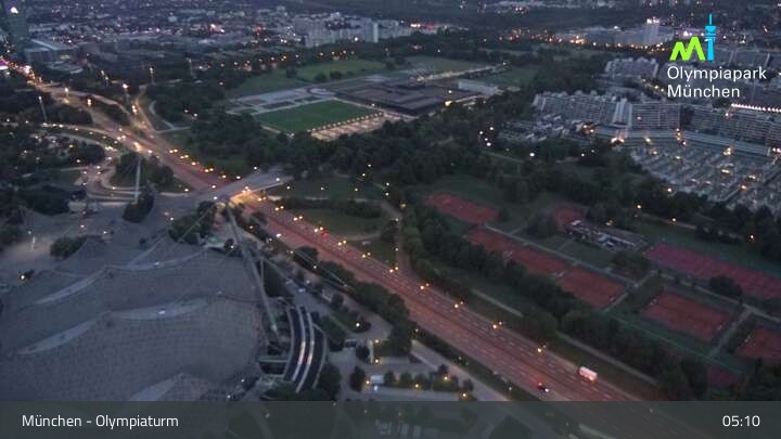Archiv Foto Webcam München: Blick über den Olympiapark