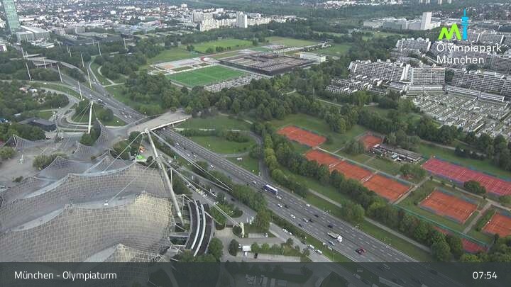 Archiv Foto Webcam München: Blick über den Olympiapark