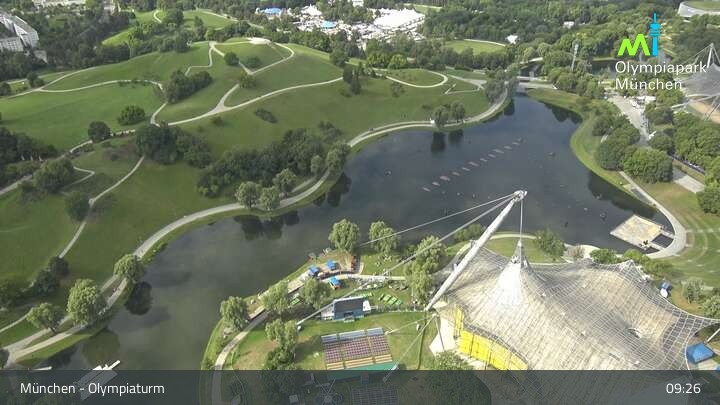 Archiv Foto Webcam München: Blick über den Olympiapark
