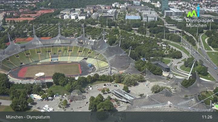 Archiv Foto Webcam München: Blick über den Olympiapark