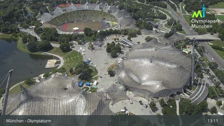 Archiv Foto Webcam München: Blick über den Olympiapark