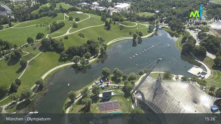 Archiv Foto Webcam München: Blick über den Olympiapark