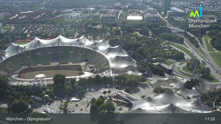 Archiv Foto Webcam München: Blick über den Olympiapark