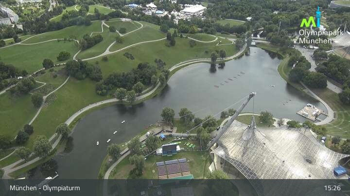 Archiv Foto Webcam München: Blick über den Olympiapark