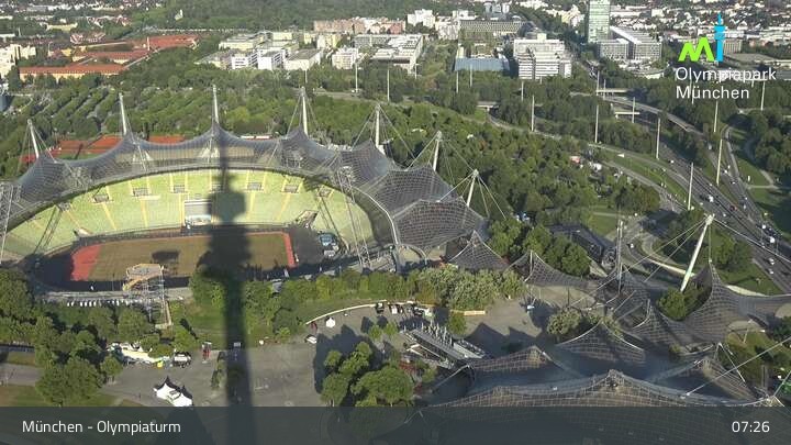 Archiv Foto Webcam München: Blick über den Olympiapark