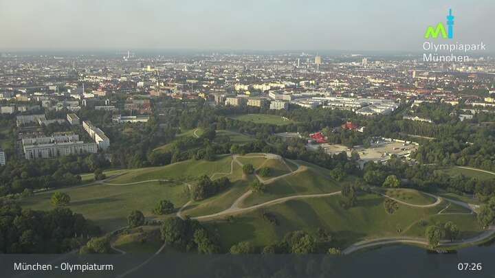 Archiv Foto Webcam München: Blick über den Olympiapark