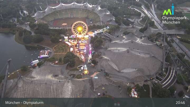 Archiv Foto Webcam München: Blick über den Olympiapark