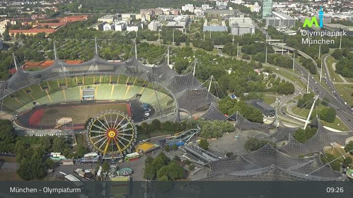 Archiv Foto Webcam München: Blick über den Olympiapark