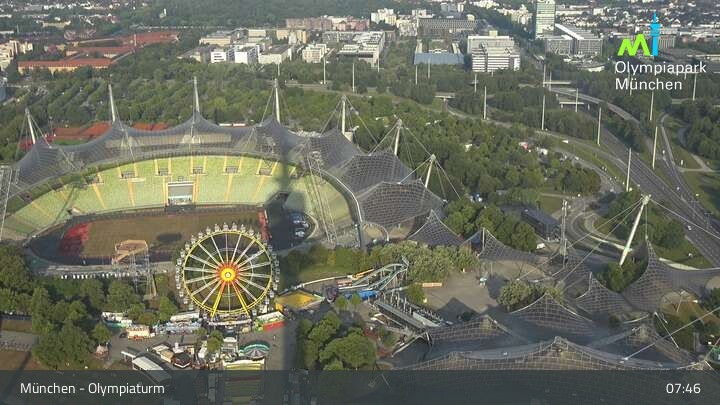 Archiv Foto Webcam München: Blick über den Olympiapark