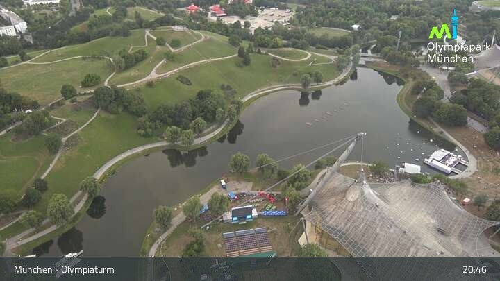 Archiv Foto Webcam München: Blick über den Olympiapark