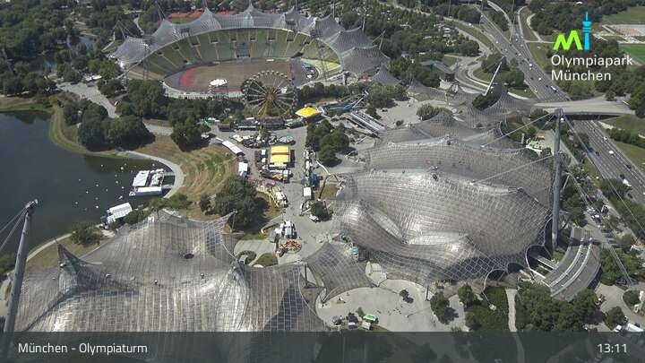 Archiv Foto Webcam München: Blick über den Olympiapark