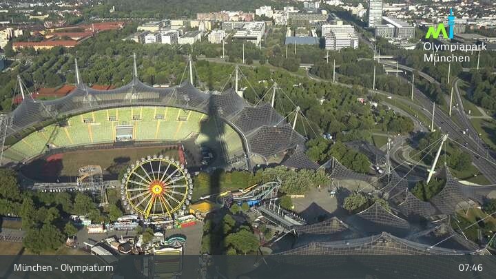 Archiv Foto Webcam München: Blick über den Olympiapark