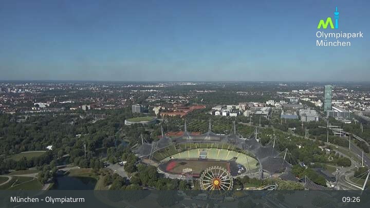 Archiv Foto Webcam München: Blick über den Olympiapark
