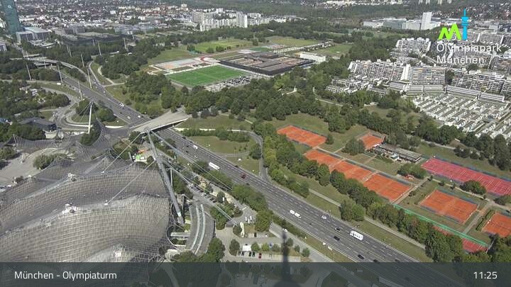 Archiv Foto Webcam München: Blick über den Olympiapark