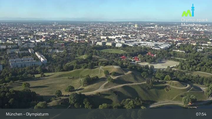 Archiv Foto Webcam München: Blick über den Olympiapark