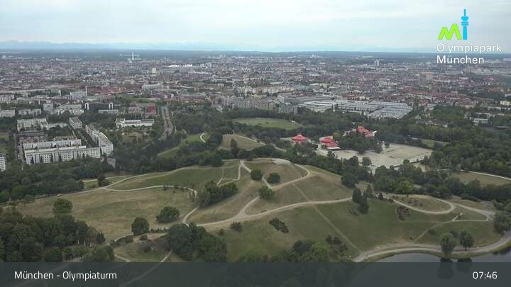 Archiv Foto Webcam München: Blick über den Olympiapark