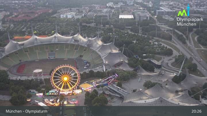 Archiv Foto Webcam München: Blick über den Olympiapark