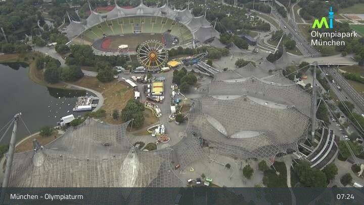 Archiv Foto Webcam München: Blick über den Olympiapark