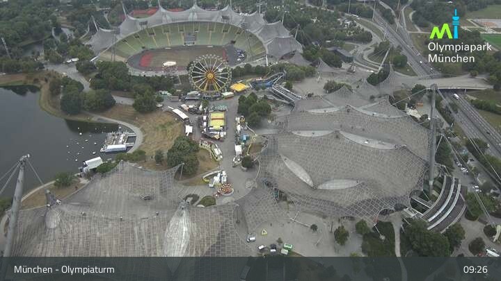 Archiv Foto Webcam München: Blick über den Olympiapark