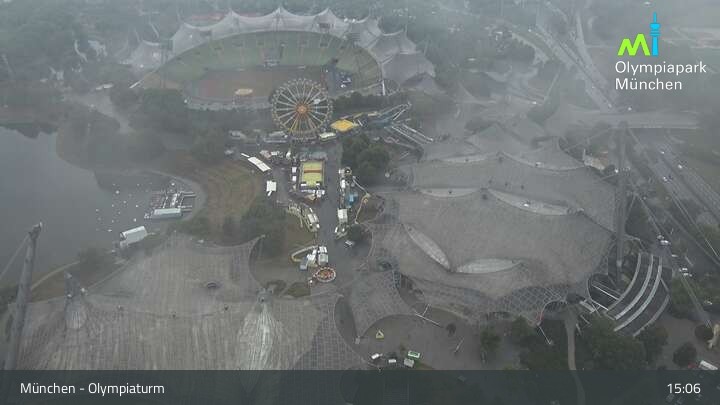 Archiv Foto Webcam München: Blick über den Olympiapark
