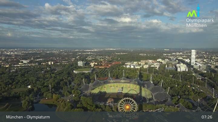 Archiv Foto Webcam München: Blick über den Olympiapark