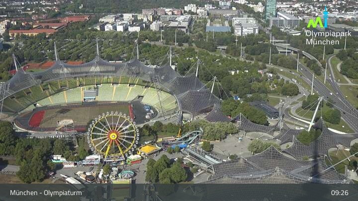 Archiv Foto Webcam München: Blick über den Olympiapark