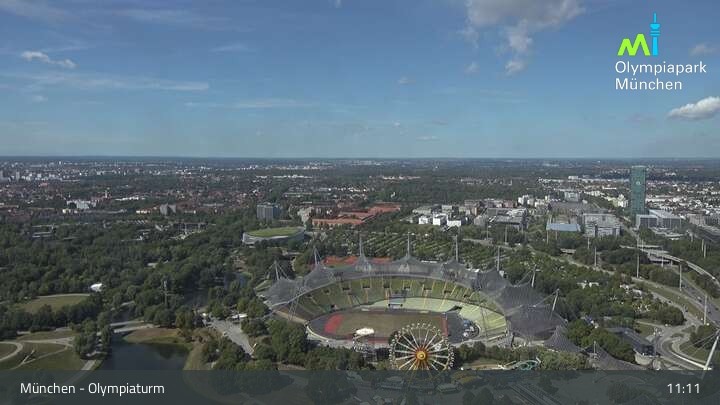 Archiv Foto Webcam München: Blick über den Olympiapark
