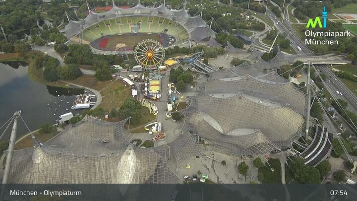 Archiv Foto Webcam München: Blick über den Olympiapark