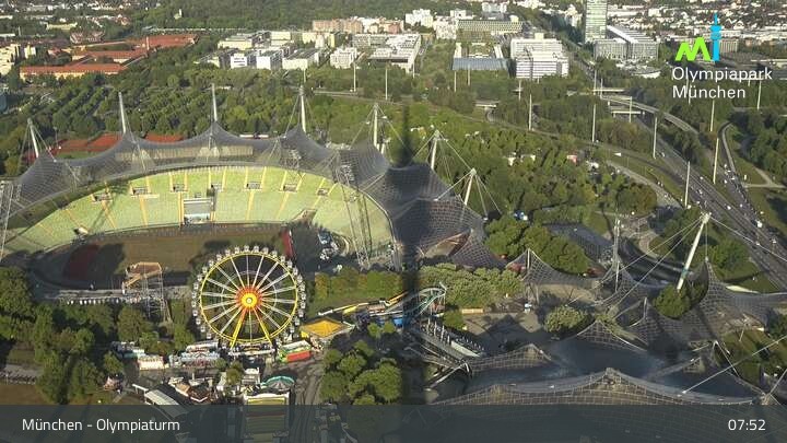Archiv Foto Webcam München: Blick über den Olympiapark