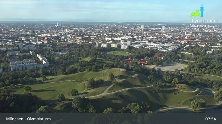Archiv Foto Webcam München: Blick über den Olympiapark