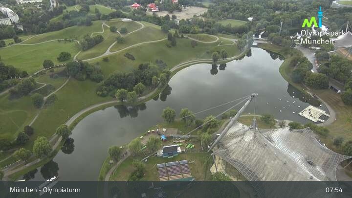 Archiv Foto Webcam München: Blick über den Olympiapark