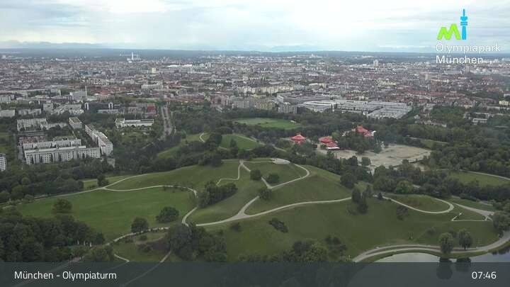 Archiv Foto Webcam München: Blick über den Olympiapark