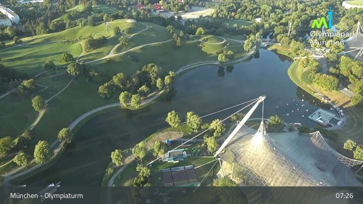 Archiv Foto Webcam München: Blick über den Olympiapark