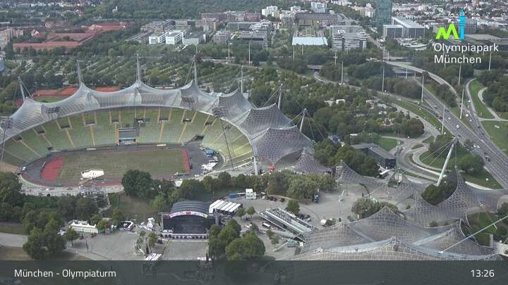 Archiv Foto Webcam München: Blick über den Olympiapark