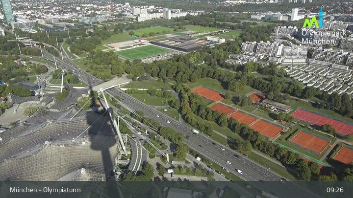 Archiv Foto Webcam München: Blick über den Olympiapark
