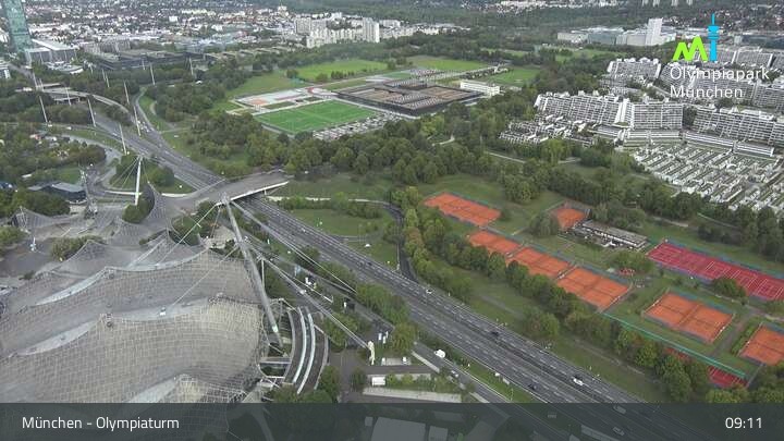 Archiv Foto Webcam München: Blick über den Olympiapark