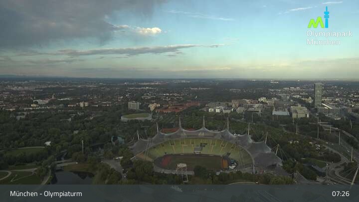 Archiv Foto Webcam München: Blick über den Olympiapark