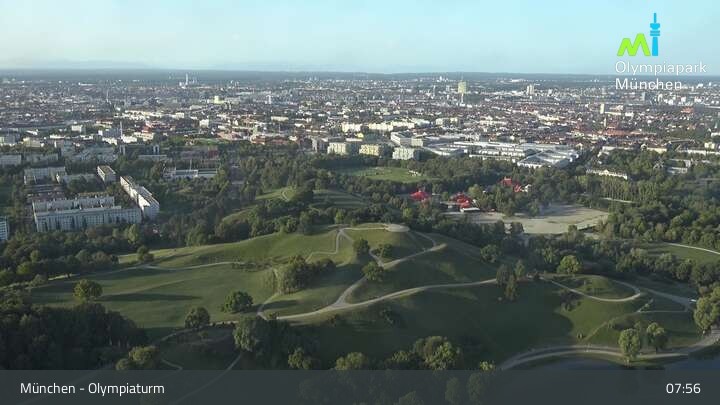 Archiv Foto Webcam München: Blick über den Olympiapark