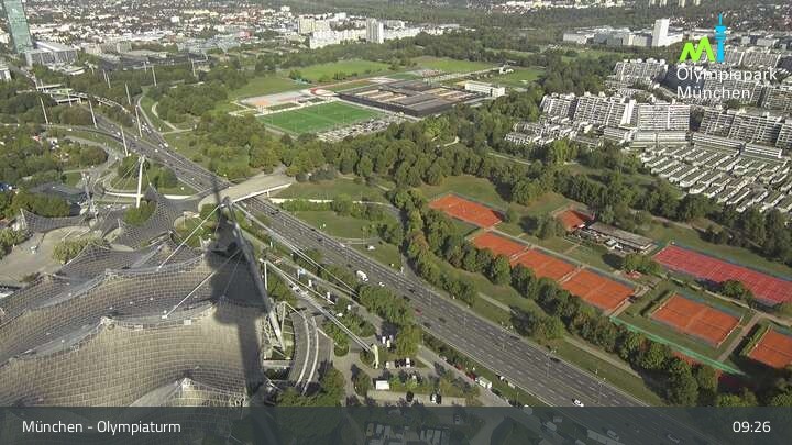 Archiv Foto Webcam München: Blick über den Olympiapark