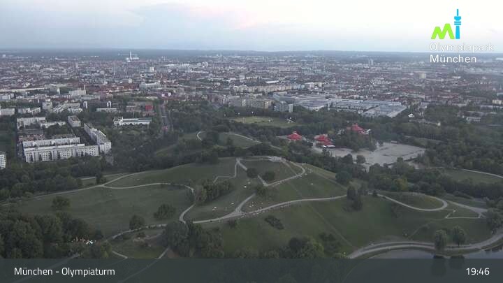 Archiv Foto Webcam München: Blick über den Olympiapark