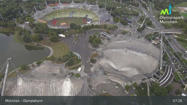 Archiv Foto Webcam München: Blick über den Olympiapark