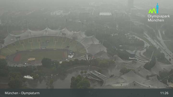 Archiv Foto Webcam München: Blick über den Olympiapark