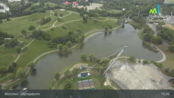 Archiv Foto Webcam München: Blick über den Olympiapark