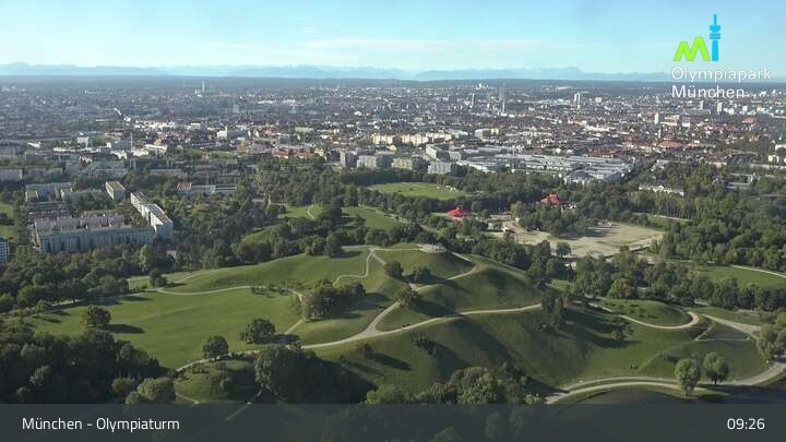 Archiv Foto Webcam München: Blick über den Olympiapark