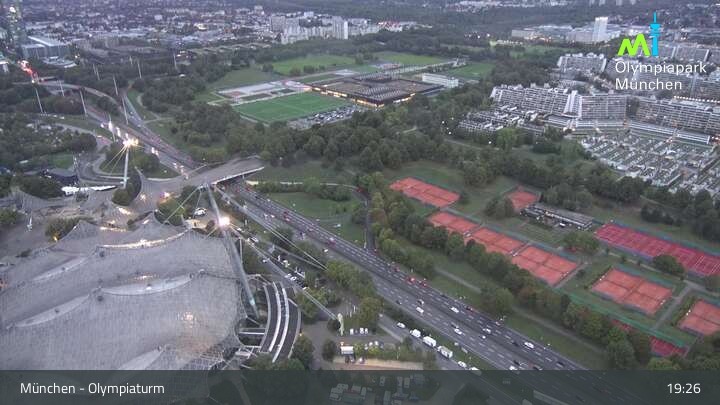 Archiv Foto Webcam München: Blick über den Olympiapark