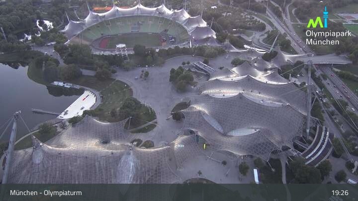 Archiv Foto Webcam München: Blick über den Olympiapark