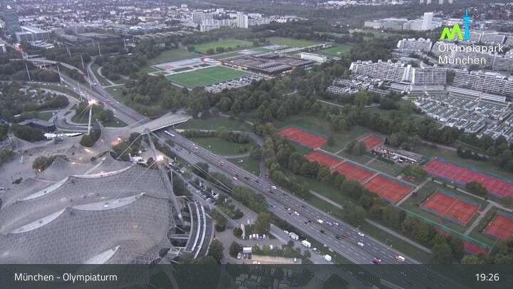 Archiv Foto Webcam München: Blick über den Olympiapark