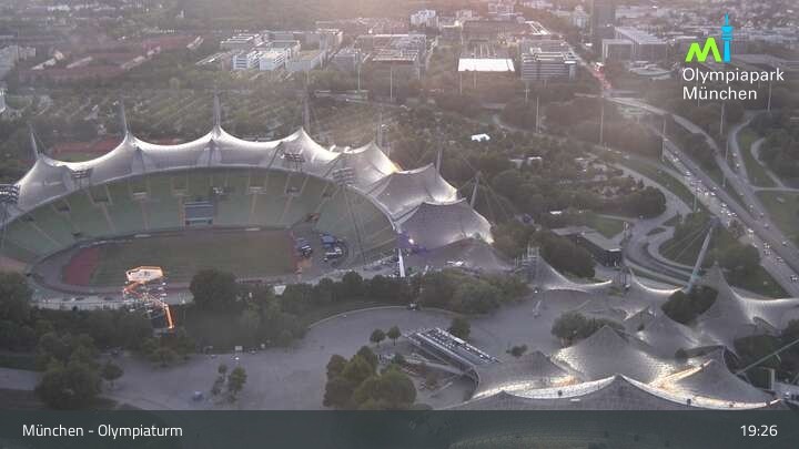 Archiv Foto Webcam München: Blick über den Olympiapark