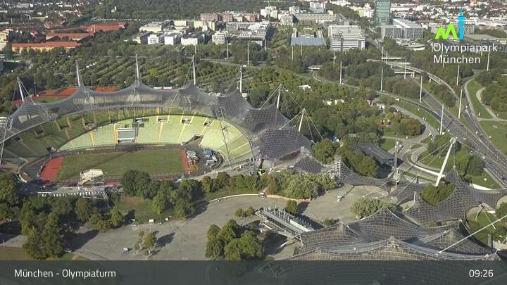 Archiv Foto Webcam München: Blick über den Olympiapark